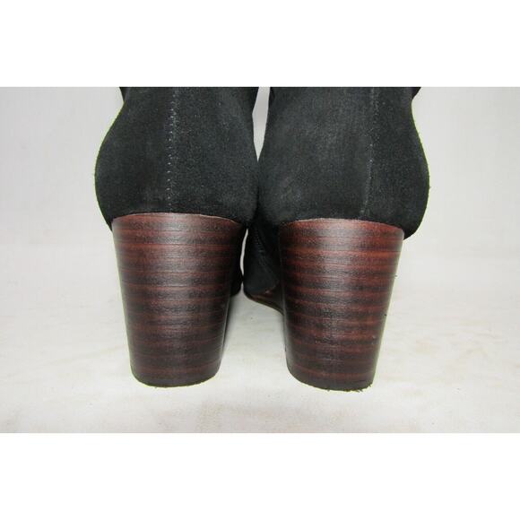 Sole Society Womens Size 6.5 M Black Suede Knee High Wedge Fashion Boots - Picture 8 of 11
